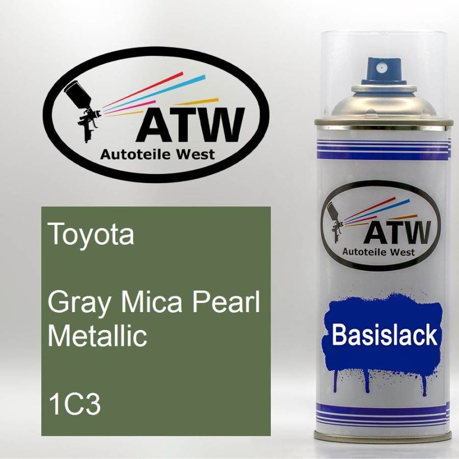 Toyota, Gray Mica Pearl Metallic, 1C3: 400ml Sprühdose, von ATW Autoteile West.